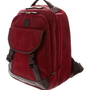 Bric's Elegant Burgundy and Brown Backpack